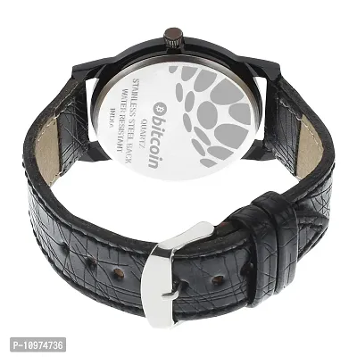 Stylish And Trendy Black PU Strap Analog Watch For Men-thumb4