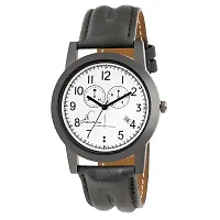 Black Stylish And Elegant Analog Wrist Watch With Black Wallet And Belt-thumb1