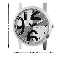 Silver Dial Black Strap Analog Wrist Watch-thumb3