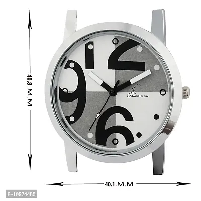 Silver Dial Black Strap Analog Wrist Watch-thumb4