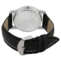 Silver Dial Black Strap Analog Wrist Watch-thumb2