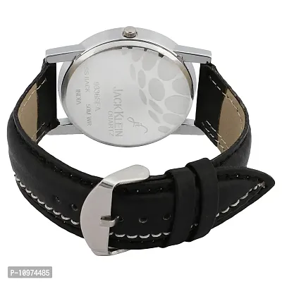 Silver Dial Black Strap Analog Wrist Watch-thumb3