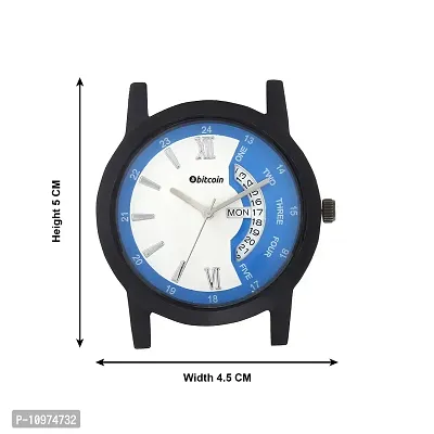 Stylish And Trendy Blue PU Strap Analog Watch For Men-thumb5