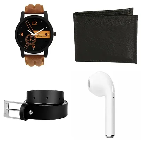 Watch With Rechargeable Bluetooth Earbud, Belt & Wallet