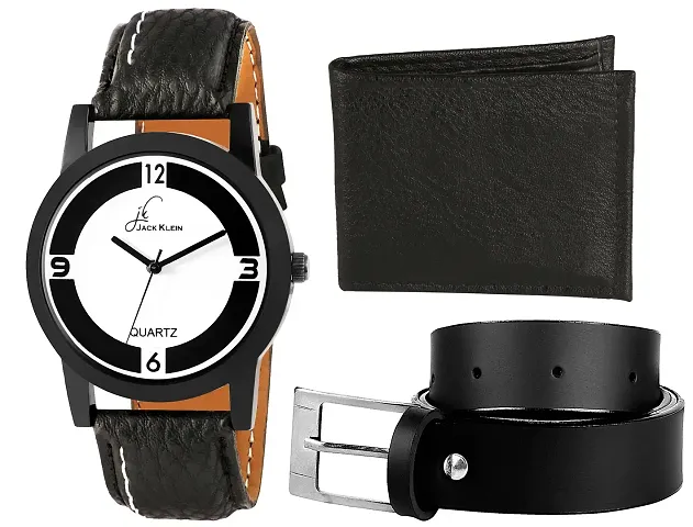Combo Of Wrist Watch With Wallet and Belt Vol 2