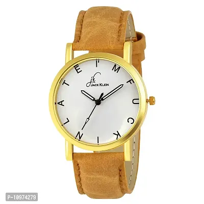 Fashionable Golden Case Formal Wrist Watch