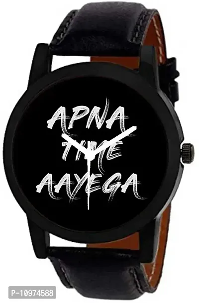 Combo Of Apna Time Aayega Edition Analog Watch With Aux Cable , Otg Adapter And Data Cable-thumb2