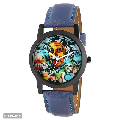 Blue Strap Funny Graphic Wrist Watch