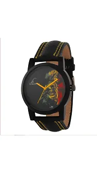 Stylish Graphic Analog Wrist Watch With Belt And Aviator Glasses-thumb1