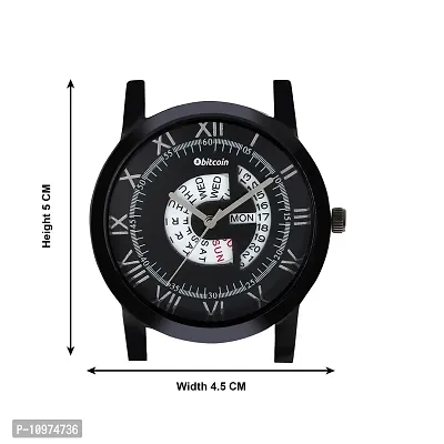 Stylish And Trendy Black PU Strap Analog Watch For Men-thumb5