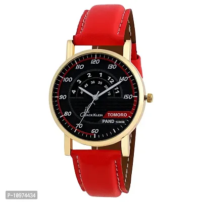 Stylish Golden Round Dial Strap Analog Wrist Watch-thumb0