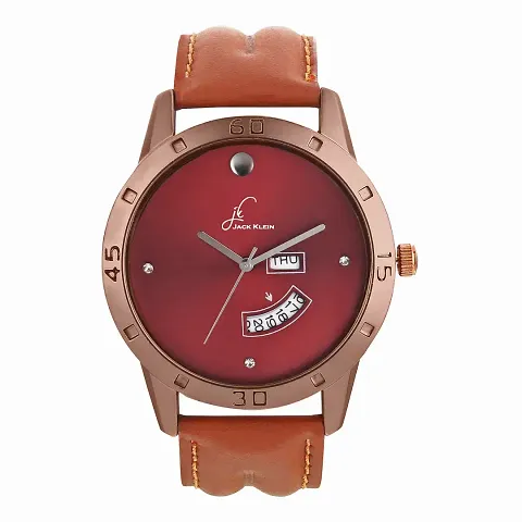 Day And Date Synthetic Leather Watch For Men