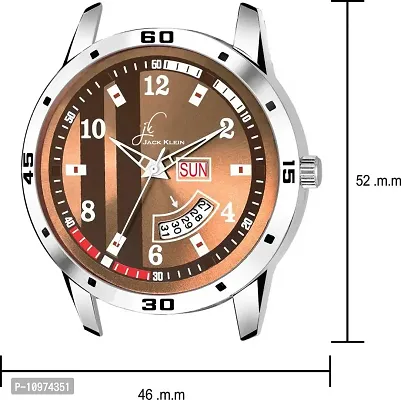 Brown Dial Silver Chain Multi Function Day And Date Wrist Watch-thumb4