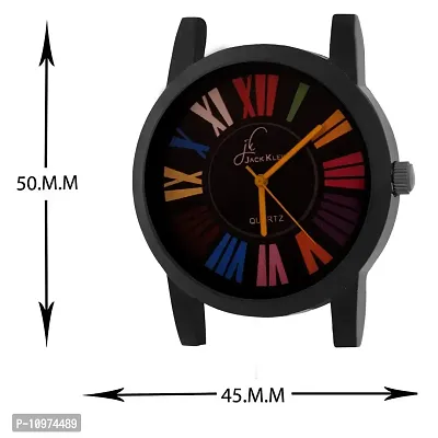 Multi-Colored Dial Black Strap Analog Wrist Watch-thumb4