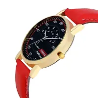 Stylish Golden Round Dial Strap Analog Wrist Watch-thumb1