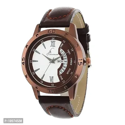 Combo Of Brown Sporty Day And Date Working Watch Get Free Belt With Wallet-thumb3