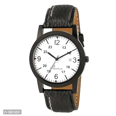 Black Strap White Dial Formal Wrist Watch