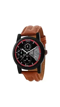 Strap Multi-Color Dial Analog Wrist Watch With Belt And Aviator Glasses-thumb1