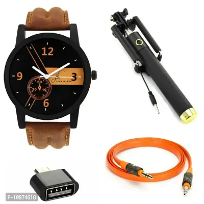 Combo Of Mens Analog Watches With Mobile Accessories
