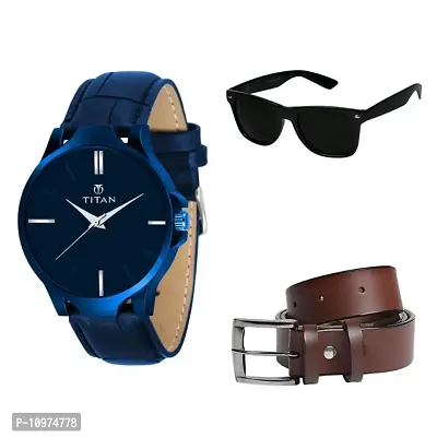 Combo Pack Of Watch Sunglass Belt With Stylish Look Ap-001-thumb0