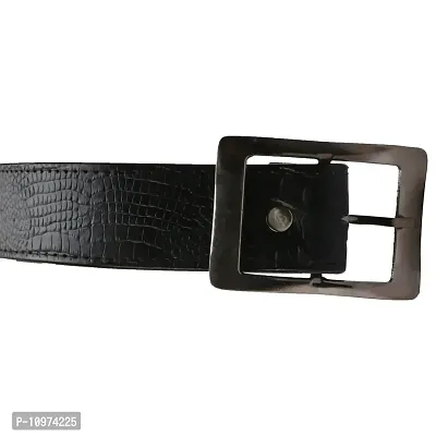 Black Strap Black Dial Wrist Watch With Black Wallet And Belt-thumb5
