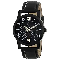 Black Dial Strap Boys Analog Watch With Black Cap And Foldable Sunglass-thumb1