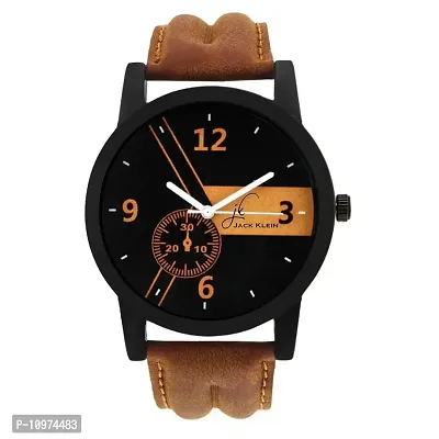 Black Dial Brown Strap Boys Analog Watch With Black Cap And Foldable Sunglass-thumb2