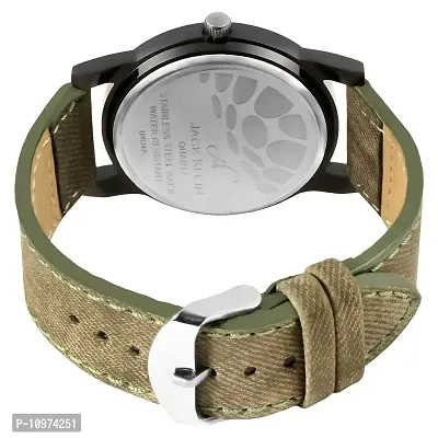 Green Denim Graphical Wrist Watch-thumb3