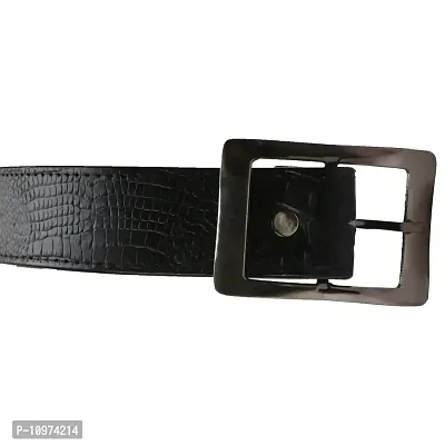 Black N White Funky Wrist Watch With Black Wallet And Belt-thumb5