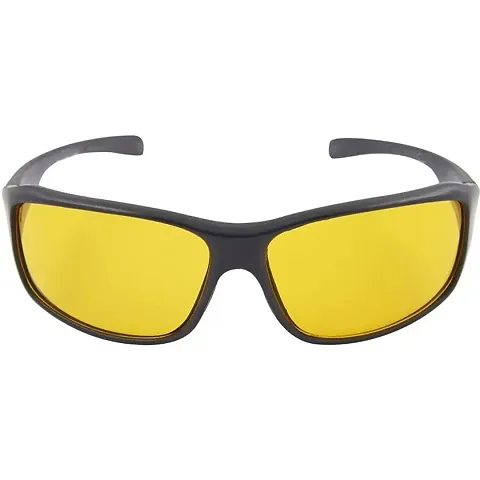 Night Driving Clear Vision Polarized Sunglasses | HD Vision Glasses For Car Driving | Bike Riding Yellow Glasses | For Men and Women