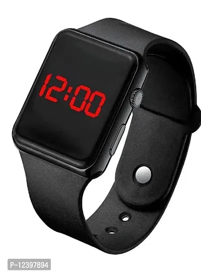 Digital Light Powered Red Led Watch for Kids Boys  Girls.-thumb0