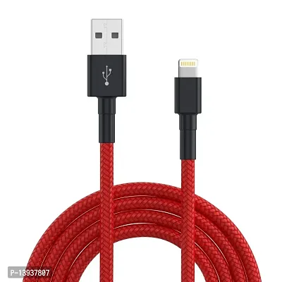 Double Braided Nylon USB Type-iOS (RED)-thumb0