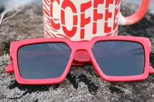 Stylish Square Badshah Sunglasses for Men  Women - Red-thumb1