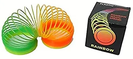 Magic Spring Rainbow Bouncy Expandable Slinky Magic Toys (Multicolor)-thumb1