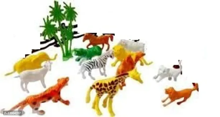 Farm and Wild Animals Toys for Kids Animal Figure Playset - Multicolor-thumb2