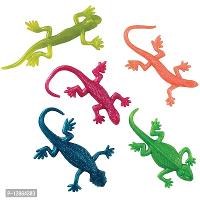 Toys Fake Lizard House Gecko Rubber Practical Jokes and Prank Trick Toys - Multicolor-thumb0