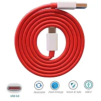 Type-C red color USB Data  Charging Cable with Fast charging-thumb2