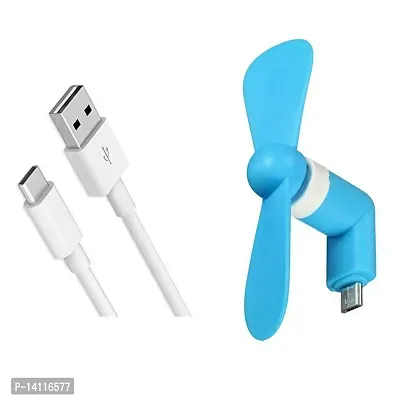COMBO PACK OF USB DATA CABLE TYPE -C  USB FAN