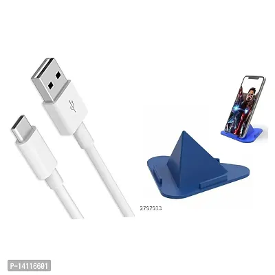 COMBO PACK OF USB DATA CABLE TYPE -C  PHONE STAND-thumb0