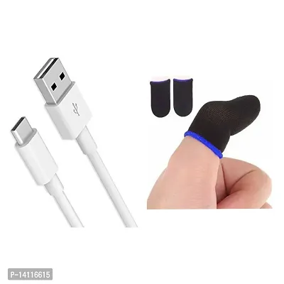 COMBO PACK OF USB DATA CABLE TYPE -C  FINGURE SLEEVES-thumb0