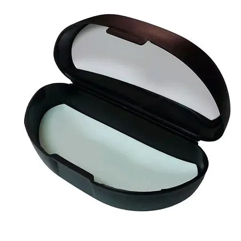 Plastic Hard Protective Safety Case/Cover for Sunglasses,Specs Glasses With Cleaning Cloth For Unisex/Men Women (Black)