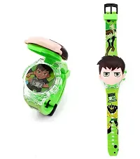 3D Action Figure Ben Tan Face Based Toy Design Digital Glowing Watch with Disco Music and Blinking Lights for Kids-thumb1