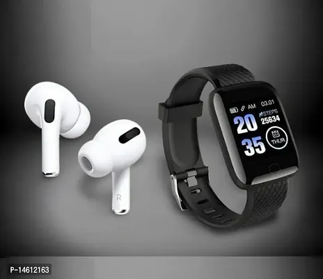 COMBO PACK OF SMART WATCH-ID-116 WITH GOOD SOUND i12 AIRPODS