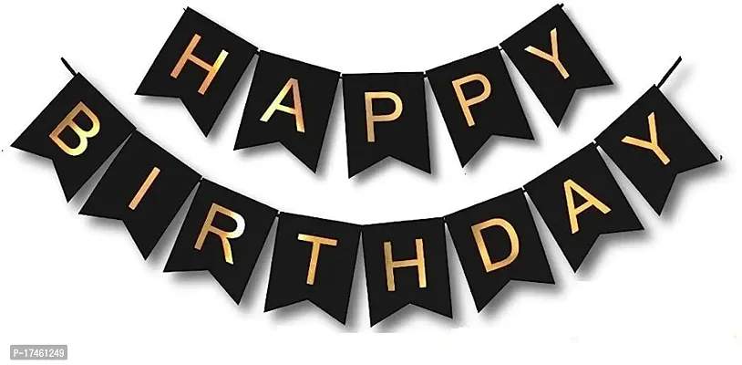 Happy Birthday Banner Decoration Items with Silver curtains-thumb3