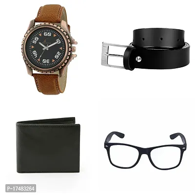 Combo Pack Of Watch, Belt, Wallet  Sunglass