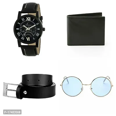 Combo Pack Of Watch, Wallet, Belt,  Sunglass