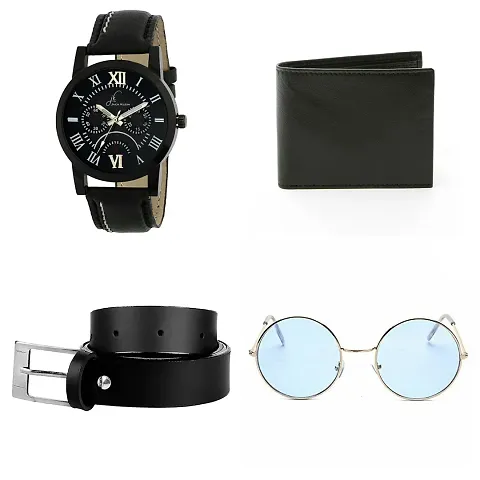 Combo Pack Of Watch, Belt, Wallet Sunglass