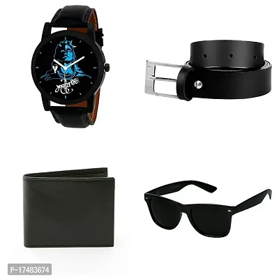 Combo Pack Of Watch, Belt, Wallet  Sunglass