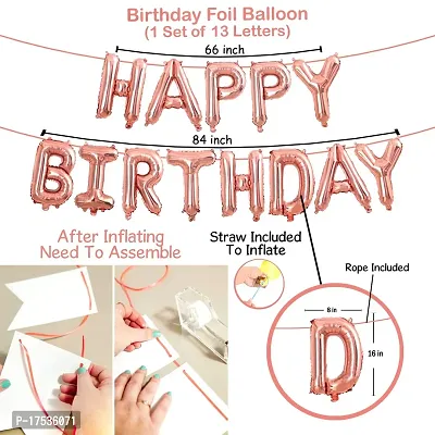 Happy Birthday Letter Foil Balloon| Happy Birthday Balloons for Party Decoration - Peach-thumb2