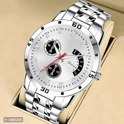 Stylish  stainless steel chain Analog watch for men